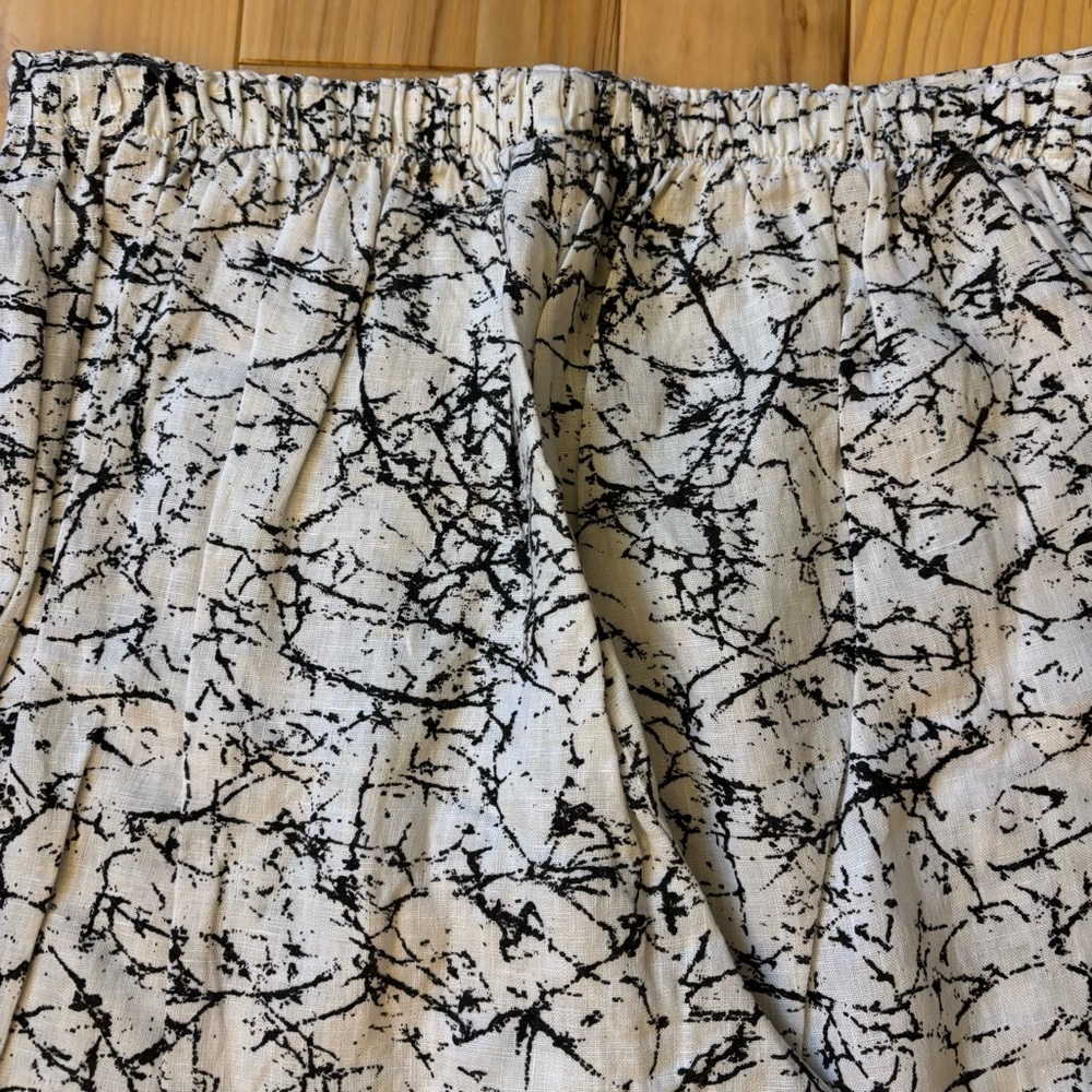 Bryn Walker Linen White Black Patterned Pull On L… - image 6